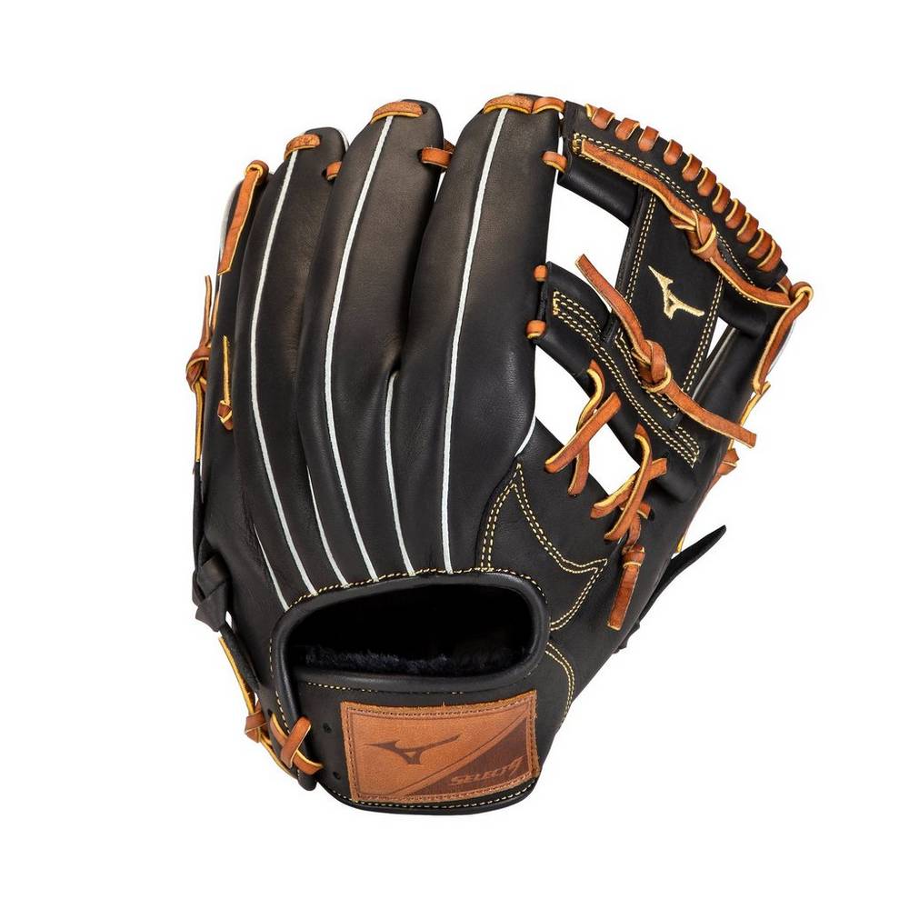 Mizuno Men's Select 9 Infield Baseball 11.25" Gloves Black/Brown (312847-NCU)